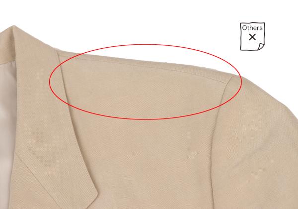 Papas Tencel Linen 3-Button Jacket Beige Size S44