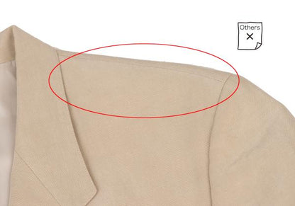Papas Tencel Linen 3-Button Jacket Beige Size S44