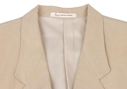 Papas Tencel Linen 3-Button Jacket Beige Size S44