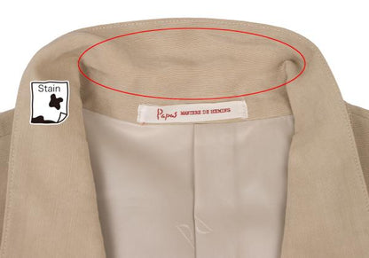 Papas Tencel Linen 3-Button Jacket Beige Size S44