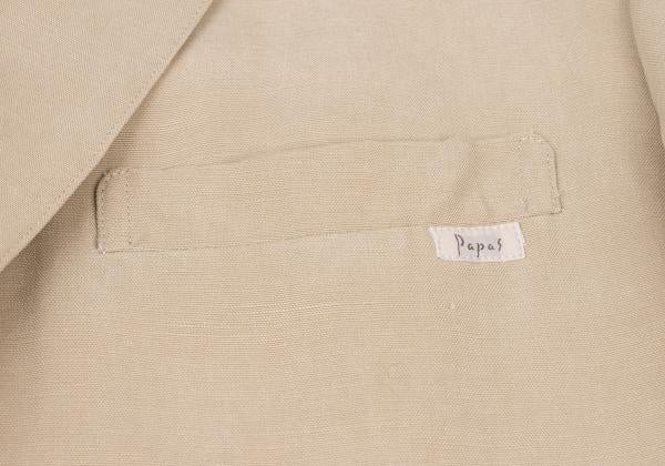 Papas Tencel Linen 3-Button Jacket Beige Size S44