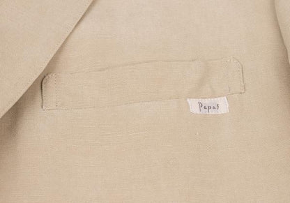Papas Tencel Linen 3-Button Jacket Beige Size S44