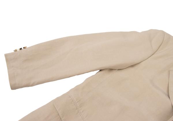 Papas Tencel Linen 3-Button Jacket Beige Size S44