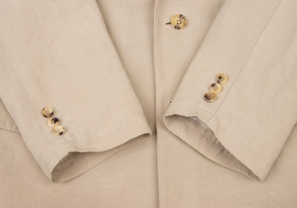 Papas Tencel Linen 3-Button Jacket Beige Size S44