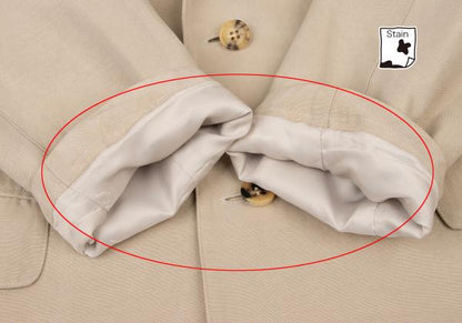 Papas Tencel Linen 3-Button Jacket Beige Size S44