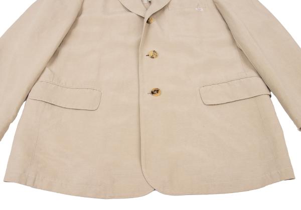 Papas Tencel Linen 3-Button Jacket Beige Size S44