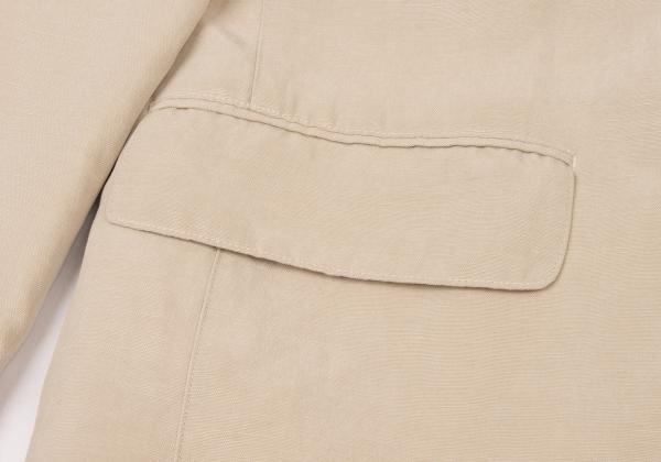 Papas Tencel Linen 3-Button Jacket Beige Size S44