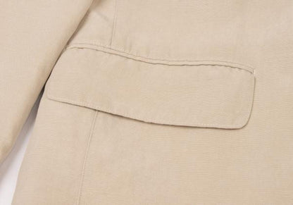Papas Tencel Linen 3-Button Jacket Beige Size S44