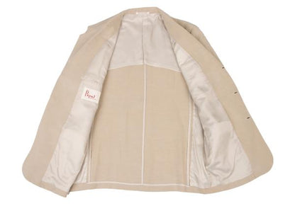 Papas Tencel Linen 3-Button Jacket Beige Size S44
