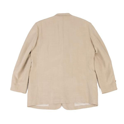 Papas Tencel Linen 3-Button Jacket Beige Size S44