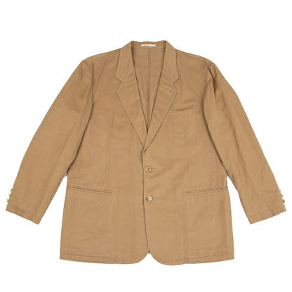 Papas Cotton Linen 2B Jacket Brown Size M