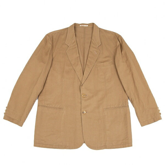 Papas Cotton Linen 2B Jacket Brown Size M