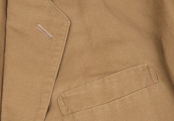Papas Cotton Linen 2B Jacket Brown Size M