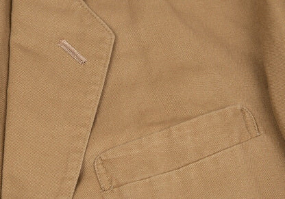Papas Cotton Linen 2B Jacket Brown Size M