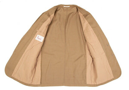 Papas Cotton Linen 2B Jacket Brown Size M
