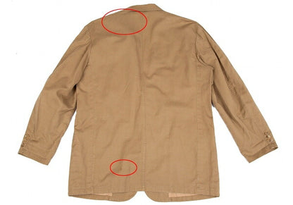 Papas Cotton Linen 2B Jacket Brown Size M