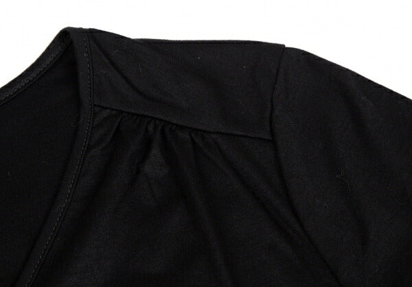 VIVIENNE TAM Flower Embroidery V-Neck T-Shirt Black Size 1
