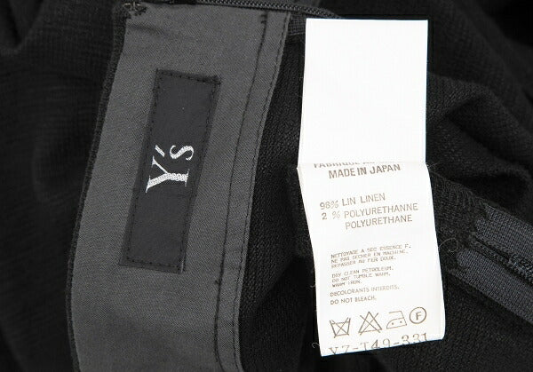 Y's Linen Stretch Knit Skirt Black Size M