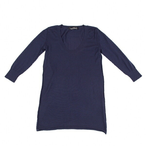 COMME des GARCONS Cashmere Inside Out Sweater Navy Size M