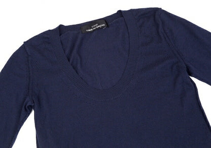 COMME des GARCONS Cashmere Inside Out Sweater Navy Size M
