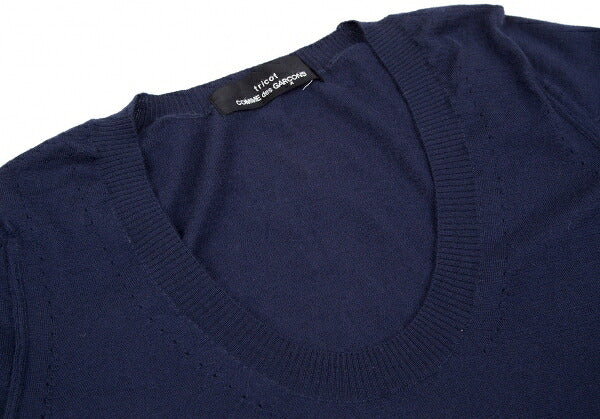 COMME des GARCONS Cashmere Inside Out Sweater Navy Size M