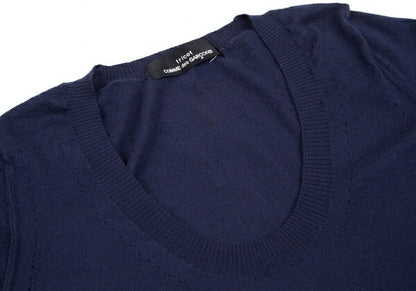 COMME des GARCONS Cashmere Inside Out Sweater Navy Size M