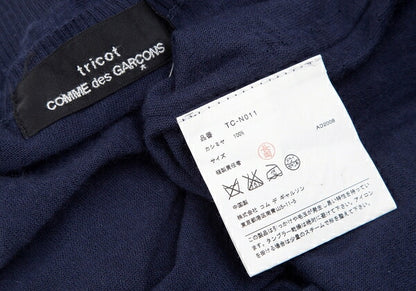 COMME des GARCONS Cashmere Inside Out Sweater Navy Size M