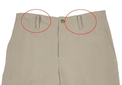 ISSEY MIYAKE Tuck Tapered Rayon Blend Pants Beige Size L