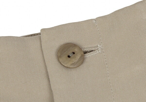 ISSEY MIYAKE Tuck Tapered Rayon Blend Pants Beige Size L