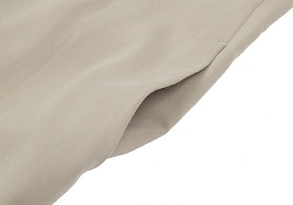 ISSEY MIYAKE Tuck Tapered Rayon Blend Pants Beige Size L