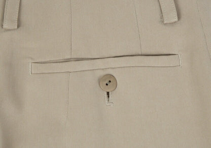 ISSEY MIYAKE Tuck Tapered Rayon Blend Pants Beige Size L