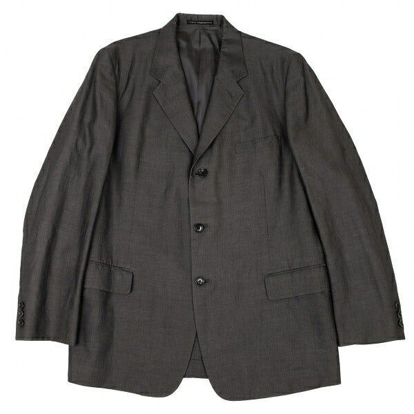 Y's for men Cotton Linen Tailored Blazer Charcoal Size 4