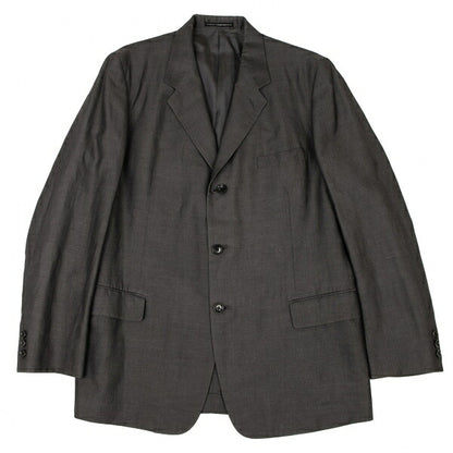 Y's for men Cotton Linen Tailored Blazer Charcoal Size 4