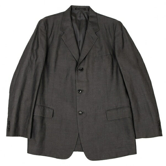 Y's for men Cotton Linen Tailored Blazer Charcoal Size 4