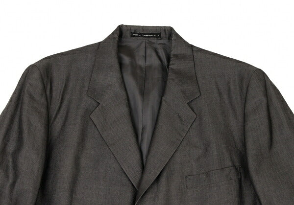 Y's for men Cotton Linen Tailored Blazer Charcoal Size 4