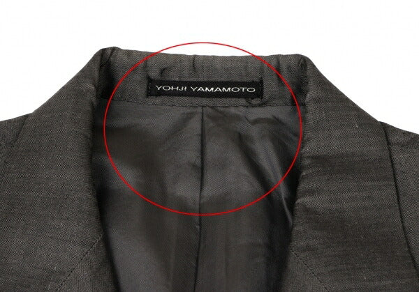 Y's for men Cotton Linen Tailored Blazer Charcoal Size 4