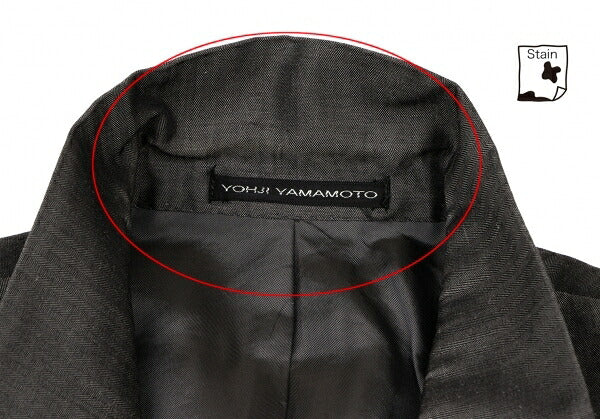 Y's for men Cotton Linen Tailored Blazer Charcoal Size 4