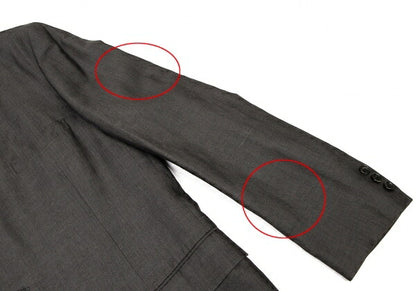 Y's for men Cotton Linen Tailored Blazer Charcoal Size 4