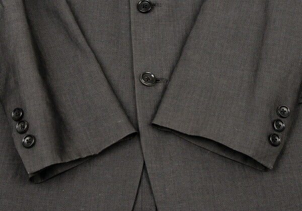 Y's for men Cotton Linen Tailored Blazer Charcoal Size 4