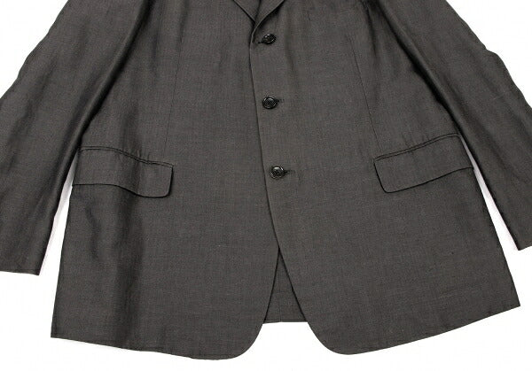 Y's for men Cotton Linen Tailored Blazer Charcoal Size 4