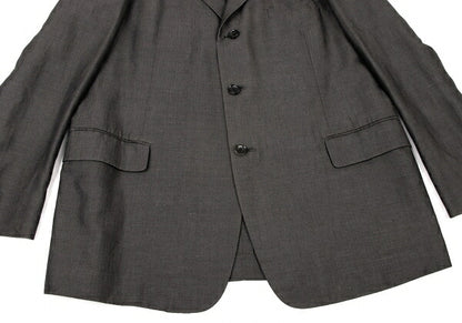 Y's for men Cotton Linen Tailored Blazer Charcoal Size 4