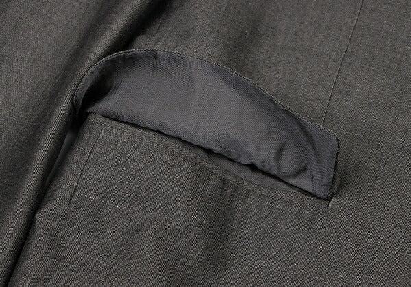 Y's for men Cotton Linen Tailored Blazer Charcoal Size 4
