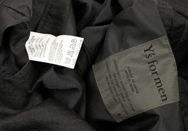 Y's for men Cotton Linen Tailored Blazer Charcoal Size 4