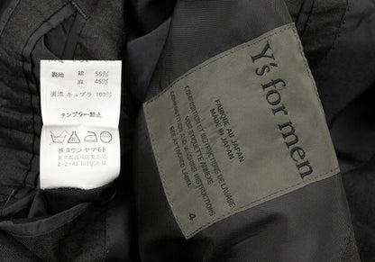 Y's for men Cotton Linen Tailored Blazer Charcoal Size 4