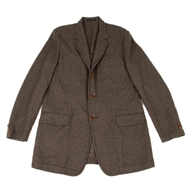 Y's for men Brushed Wool Tailored Long Jacket Size 4