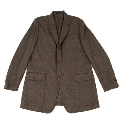 Y's for men Brushed Wool Tailored Long Jacket Size 4