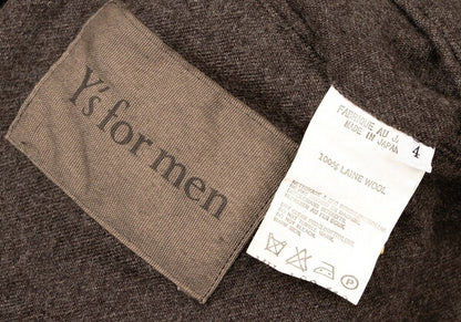 Y's for men Brushed Wool Tailored Long Jacket Size 4