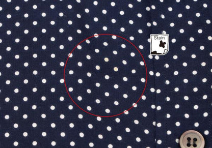 Y's for men Navy Pin Dot Layered Collar Rayon Shirt Size 3
