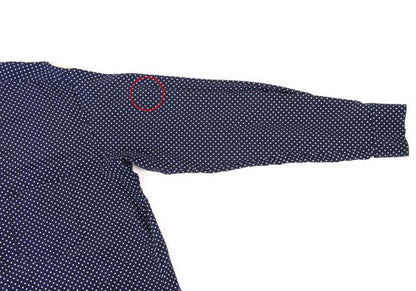 Y's for men Navy Pin Dot Layered Collar Rayon Shirt Size 3