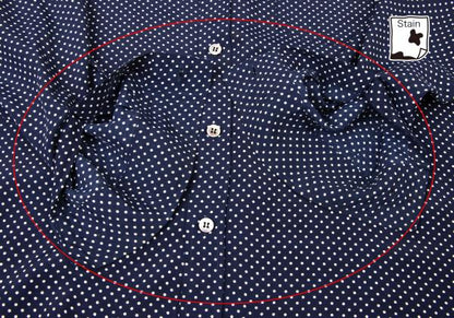 Y's for men Navy Pin Dot Layered Collar Rayon Shirt Size 3